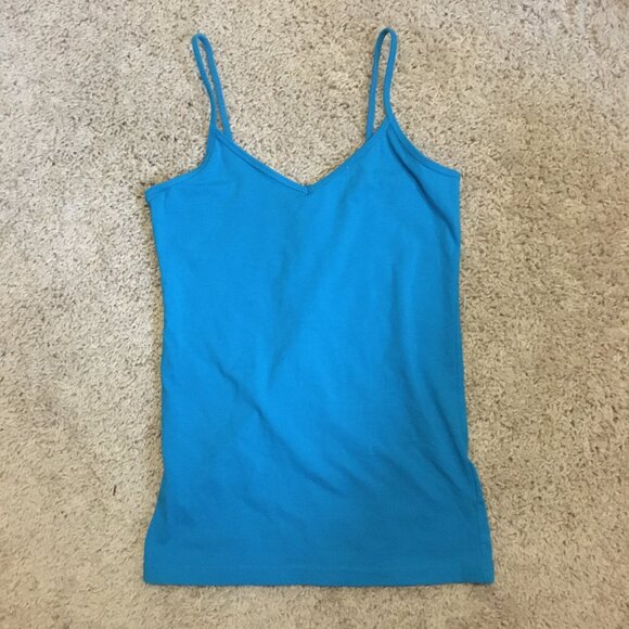 NWT Seductions Bright Aqua Blue Simple Cotton Camisole - Picture 10 of 13